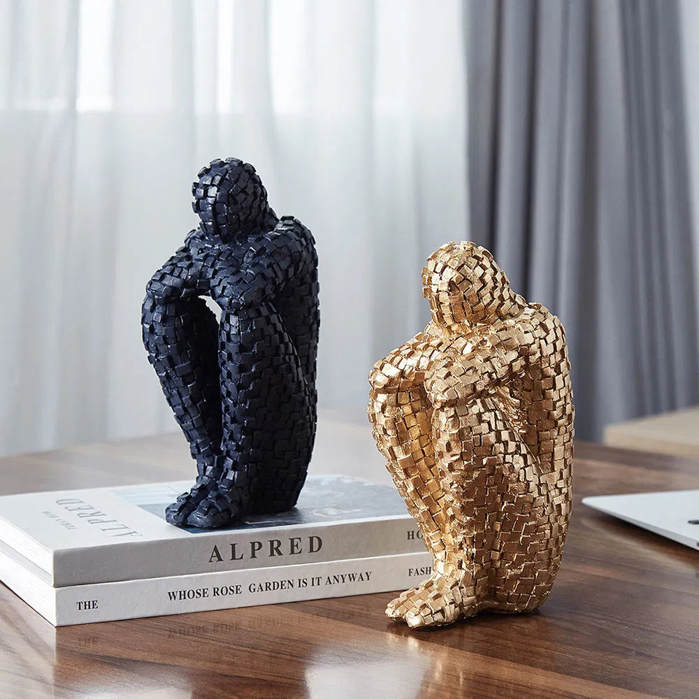 Modern Thinking Human Figurines Abstract Statues Office Desk Decor Accessories