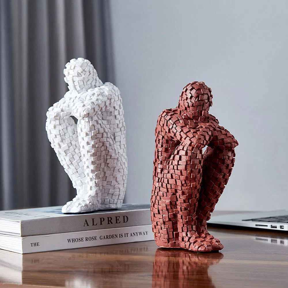 Modern Thinking Human Figurines Abstract Statues Office Desk Decor Accessories