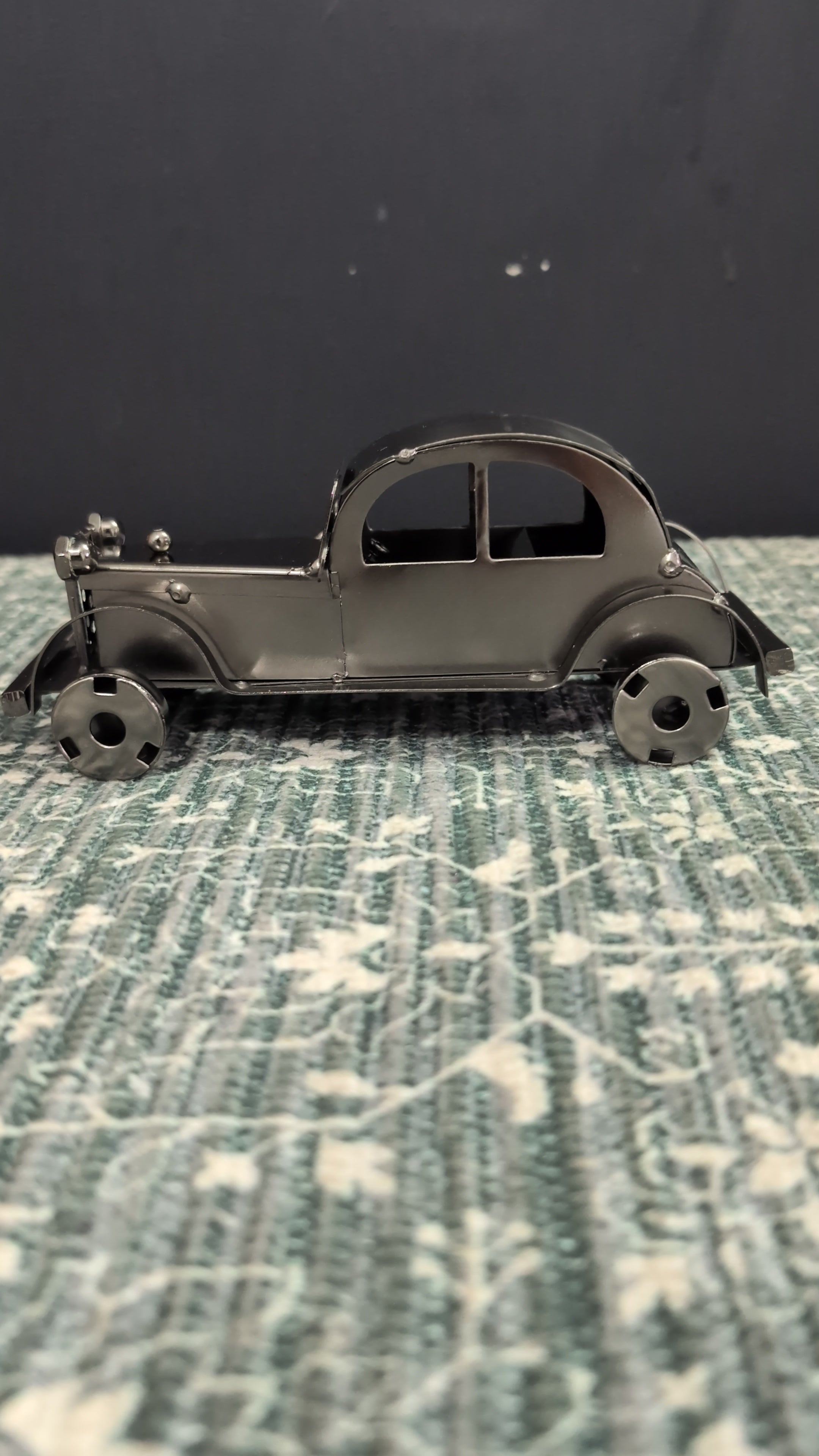 RootsandRelic, Vintage Metal Car Model – Handcrafted Industrial Decor