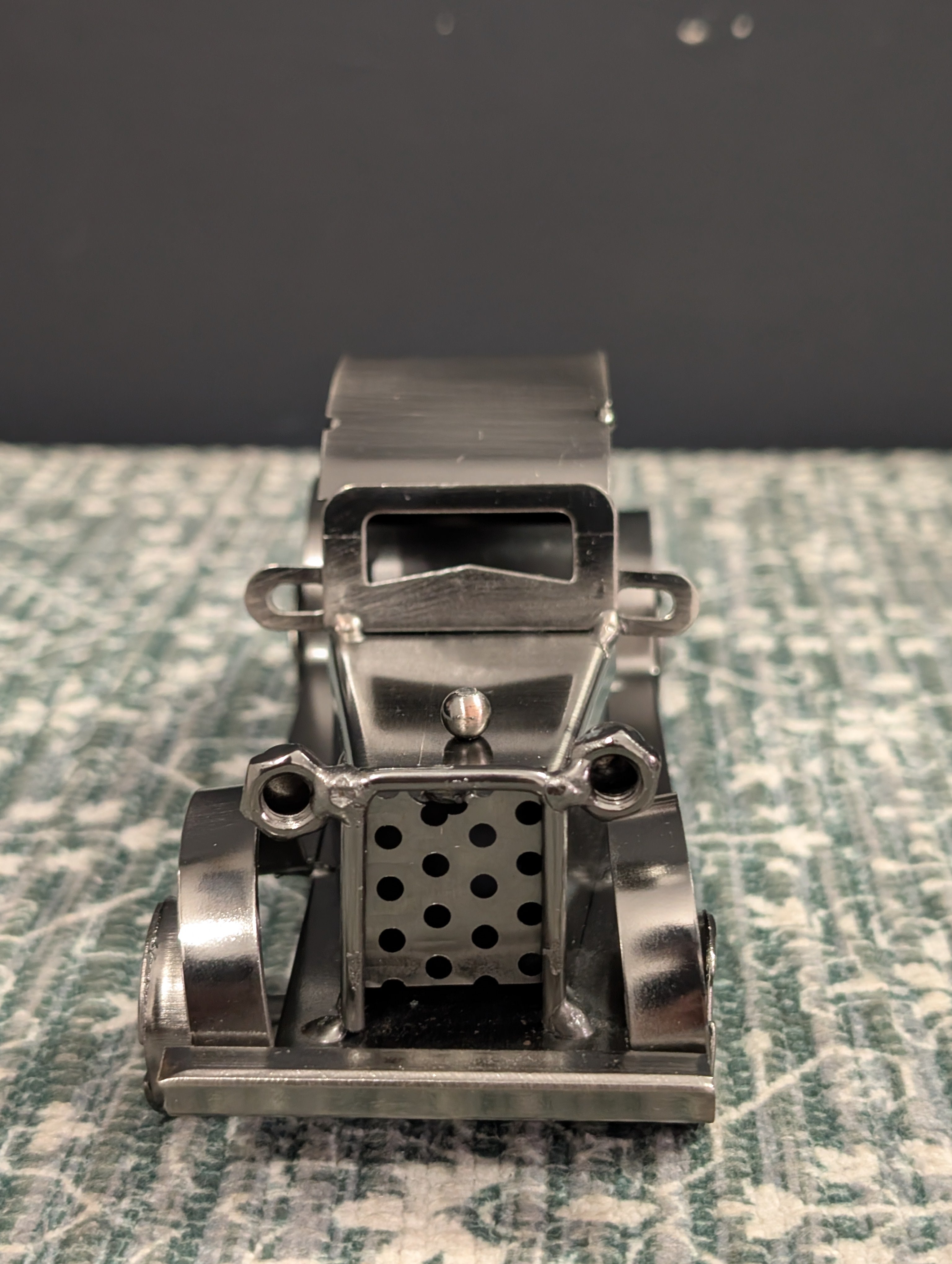 RootsandRelic, Vintage Metal Car Model – Handcrafted Industrial Decor