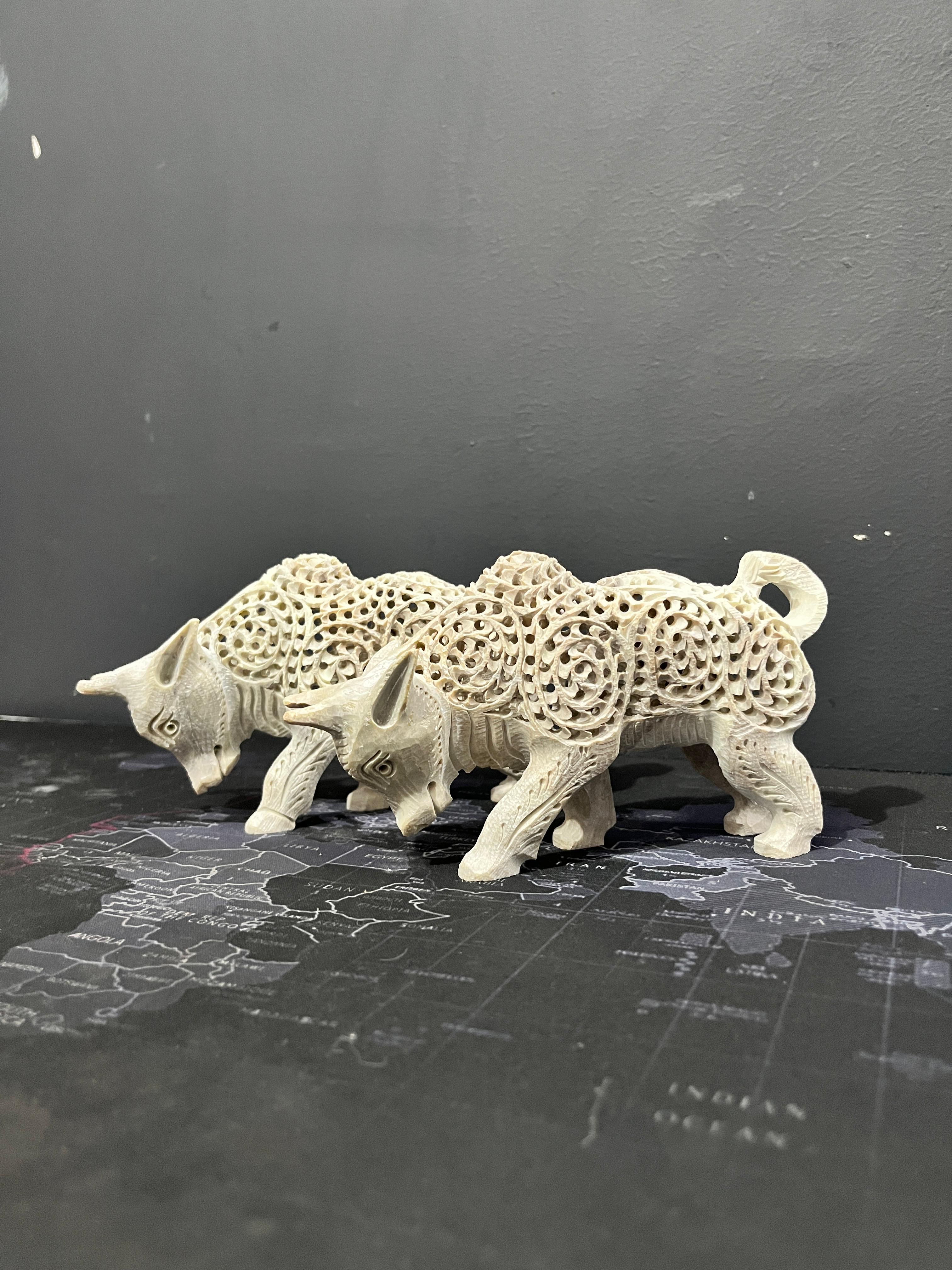 Exquisitely Hand-Carved Bullfighter Marble Statue ,1Pc