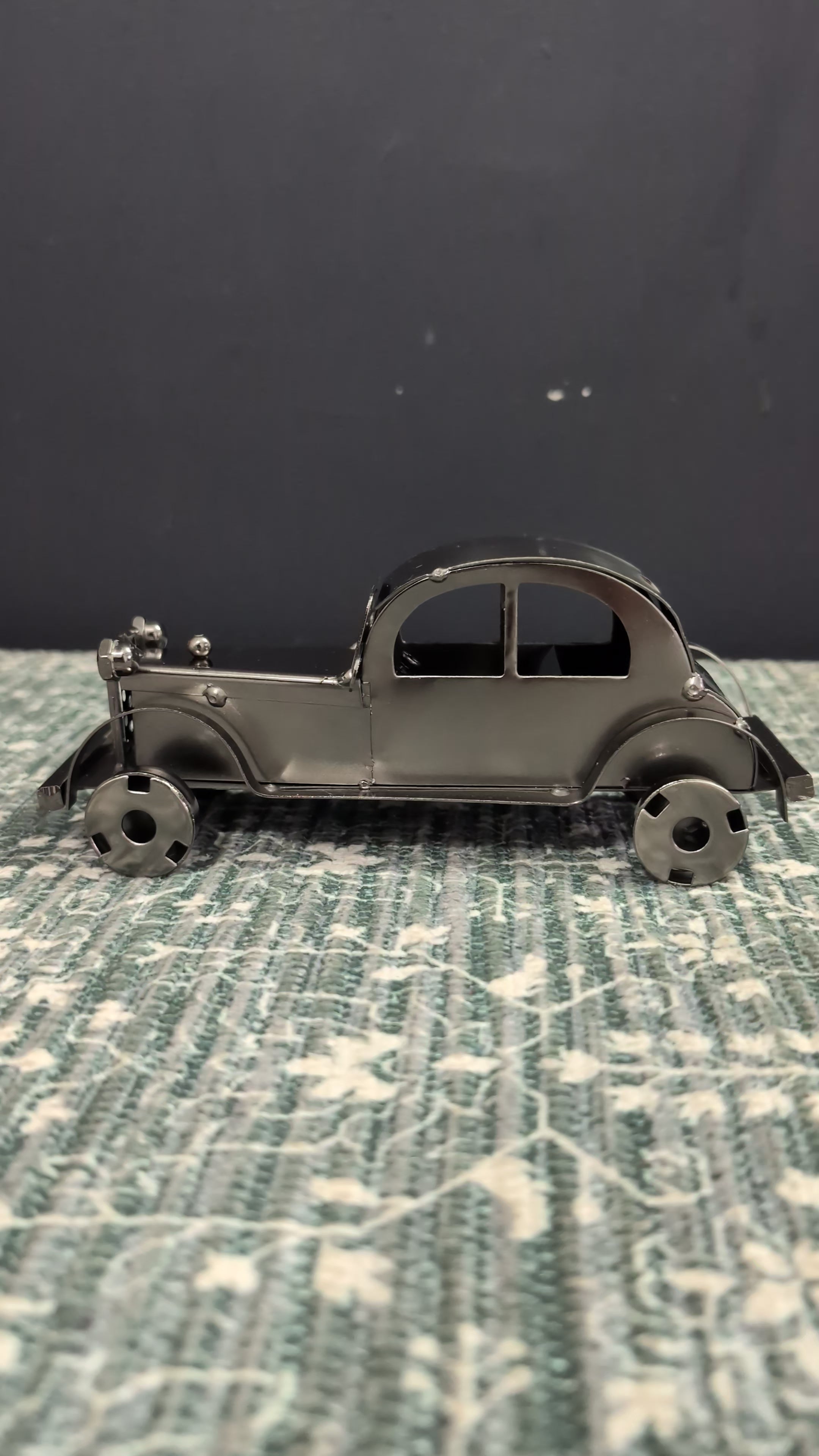 RootsandRelic, Vintage Metal Car Model – Handcrafted Industrial Decor
