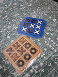 Handcrafted Wooden Tic-Tac-Toe (XOXO) Game Board – Travel-Friendly Family Puzzle